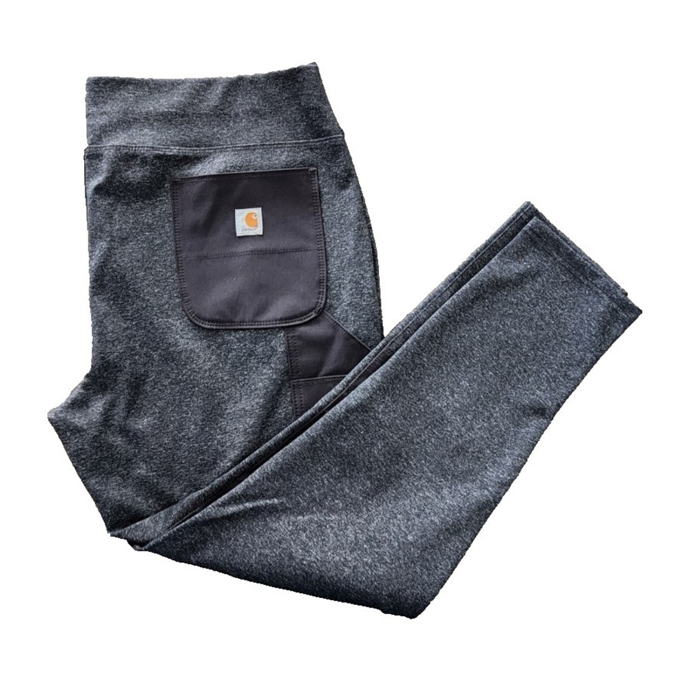 Carhartt Fitted Force Knee Leggings Women's XXL • Gray Stretch Work Active Pants